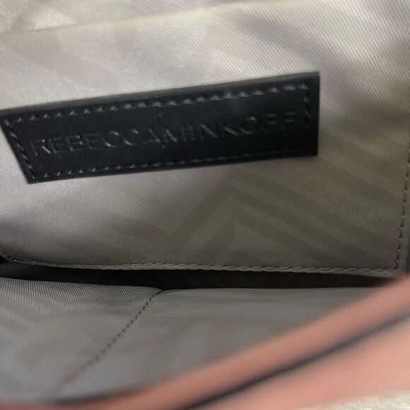 Rebecca Minkoff Chevron Love leather Quilted pink Crossbody Bag . - Picture 14 of 16